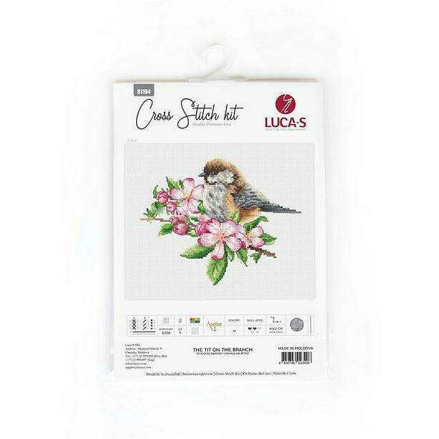 The tit on the branch B1194L Counted Cross-Stitch Kit