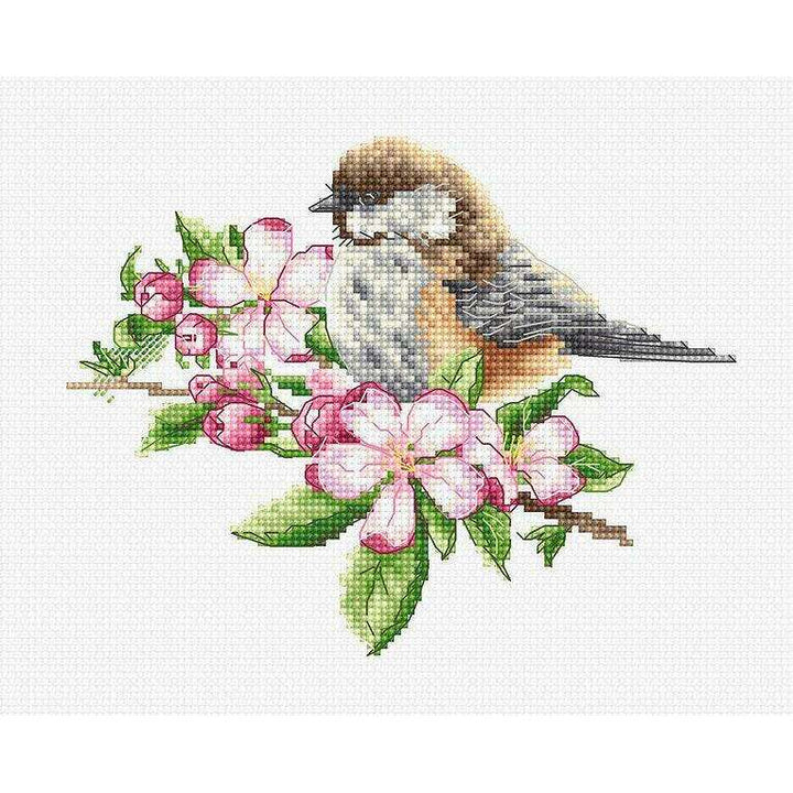 The tit on the branch B1194L Counted Cross-Stitch Kit