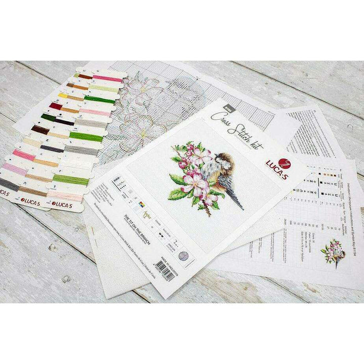 The tit on the branch B1194L Counted Cross-Stitch Kit