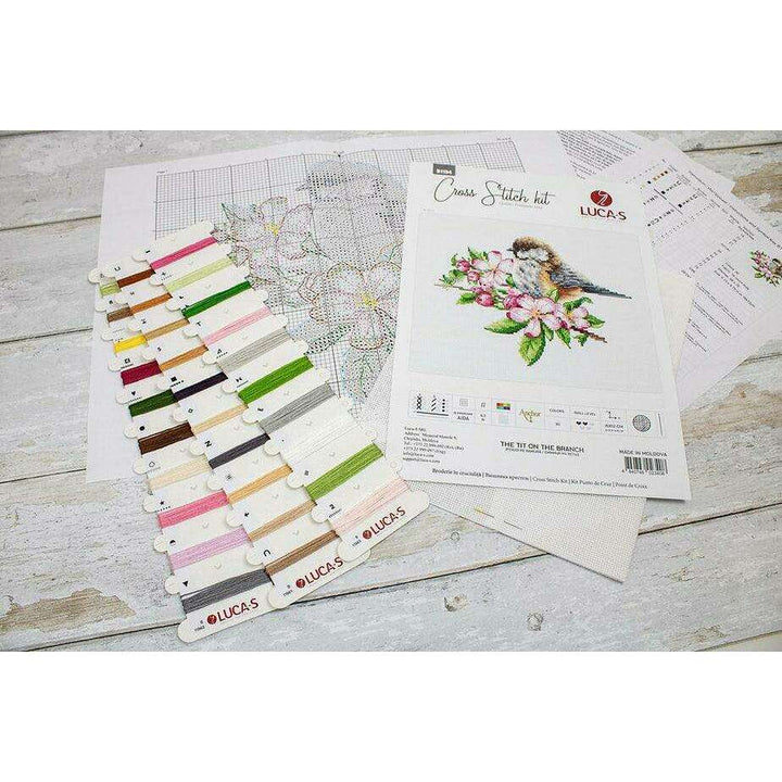 The tit on the branch B1194L Counted Cross-Stitch Kit