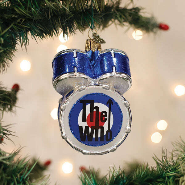 Old World Christmas The Who Drum Set Blown Glass Ornament