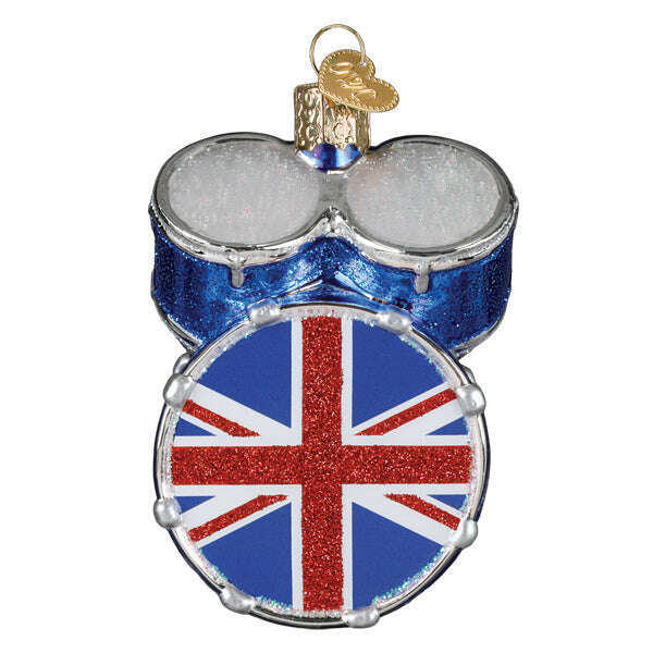 Old World Christmas The Who Drum Set Blown Glass Ornament