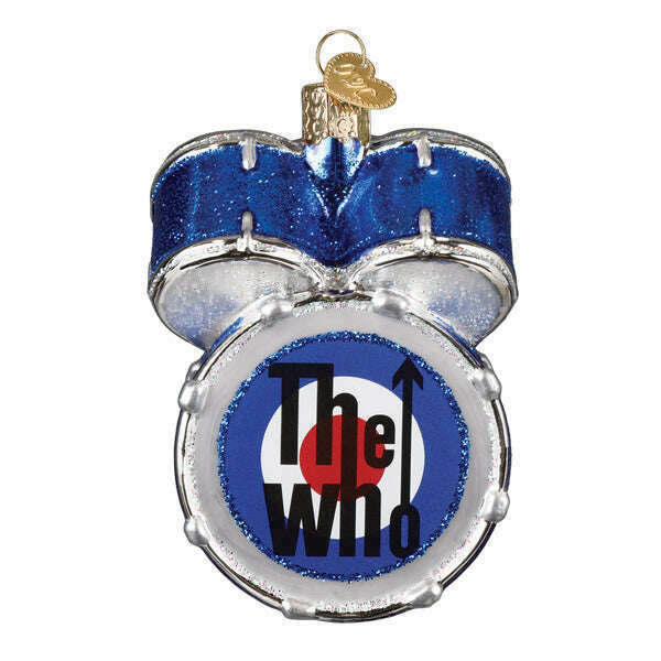 Old World Christmas The Who Drum Set Blown Glass Ornament