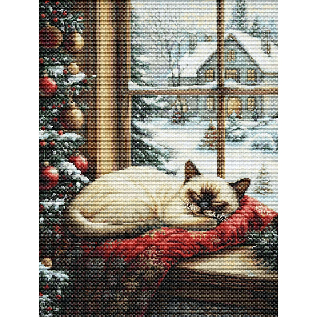 The Winter Sleep BU5074L Counted Cross-Stitch Kit