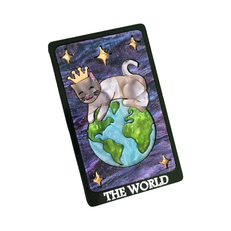 The World Cat Tarot Card Brooch by Cherryloco Jewellery 1