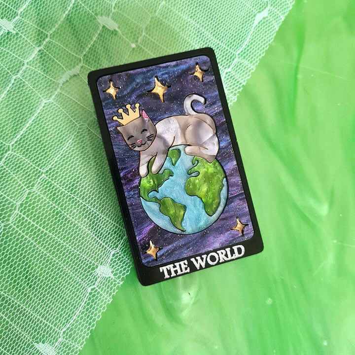 The World Cat Tarot Card Brooch by Cherryloco Jewellery 2