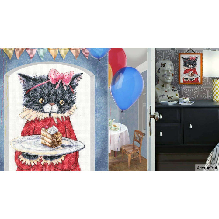 There were cats. I bring happiness M914 Counted Cross Stitch Kit