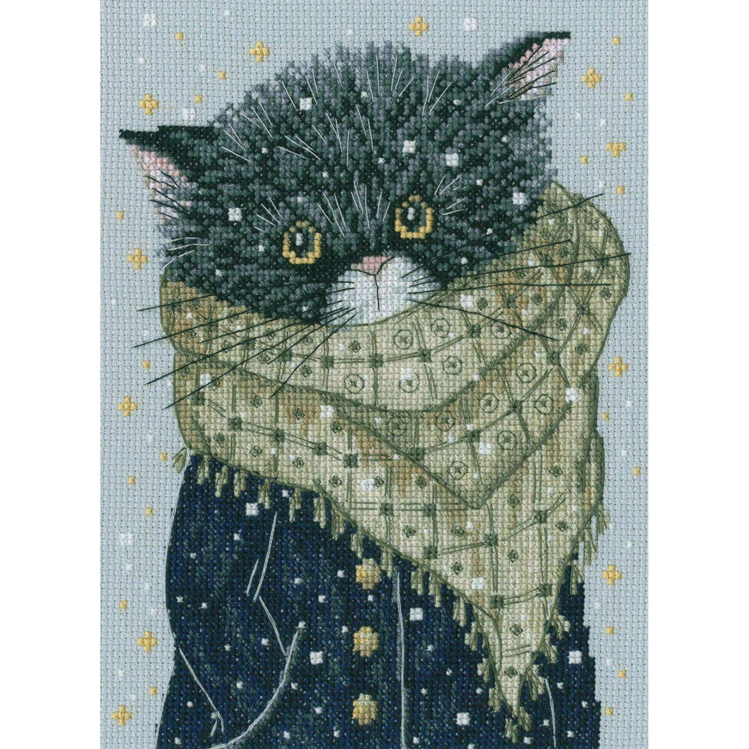 There were cats. Looking for you, my fish...! M916 Counted Cross Stitch Kit