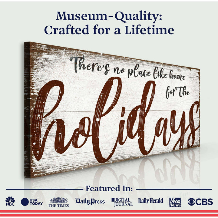 There's No Place Like Home for The Holidays Christmas Sign