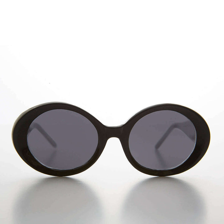 Thick Oval Mod Retro Women's Sunglass - Abby