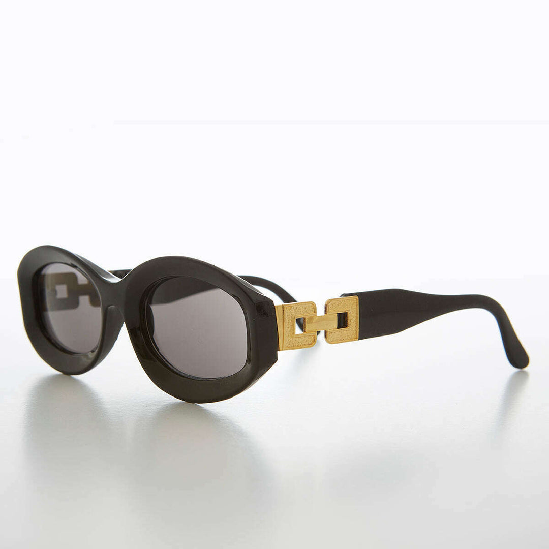 Thick Wide Frame with Chain Link Temples - Lyric