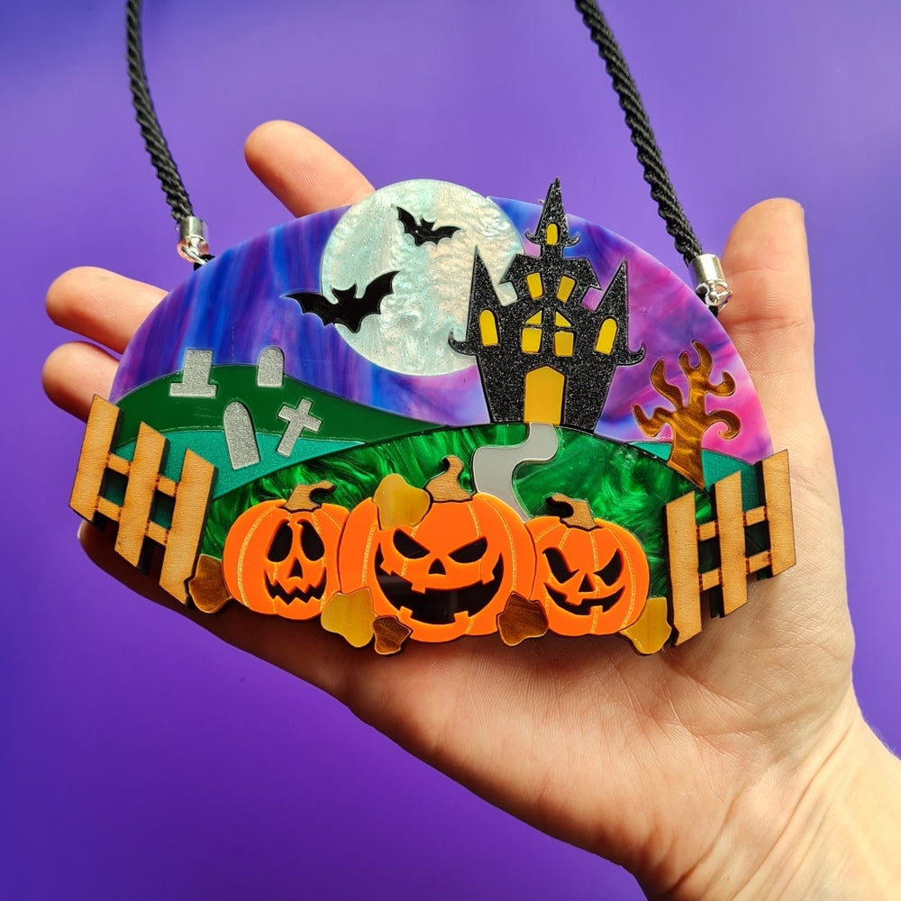 This Is Halloween Statement Necklace By Cherryloco Jewellery 3