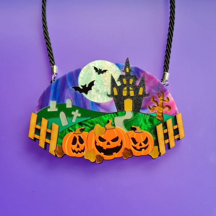This Is Halloween Statement Necklace By Cherryloco Jewellery 4