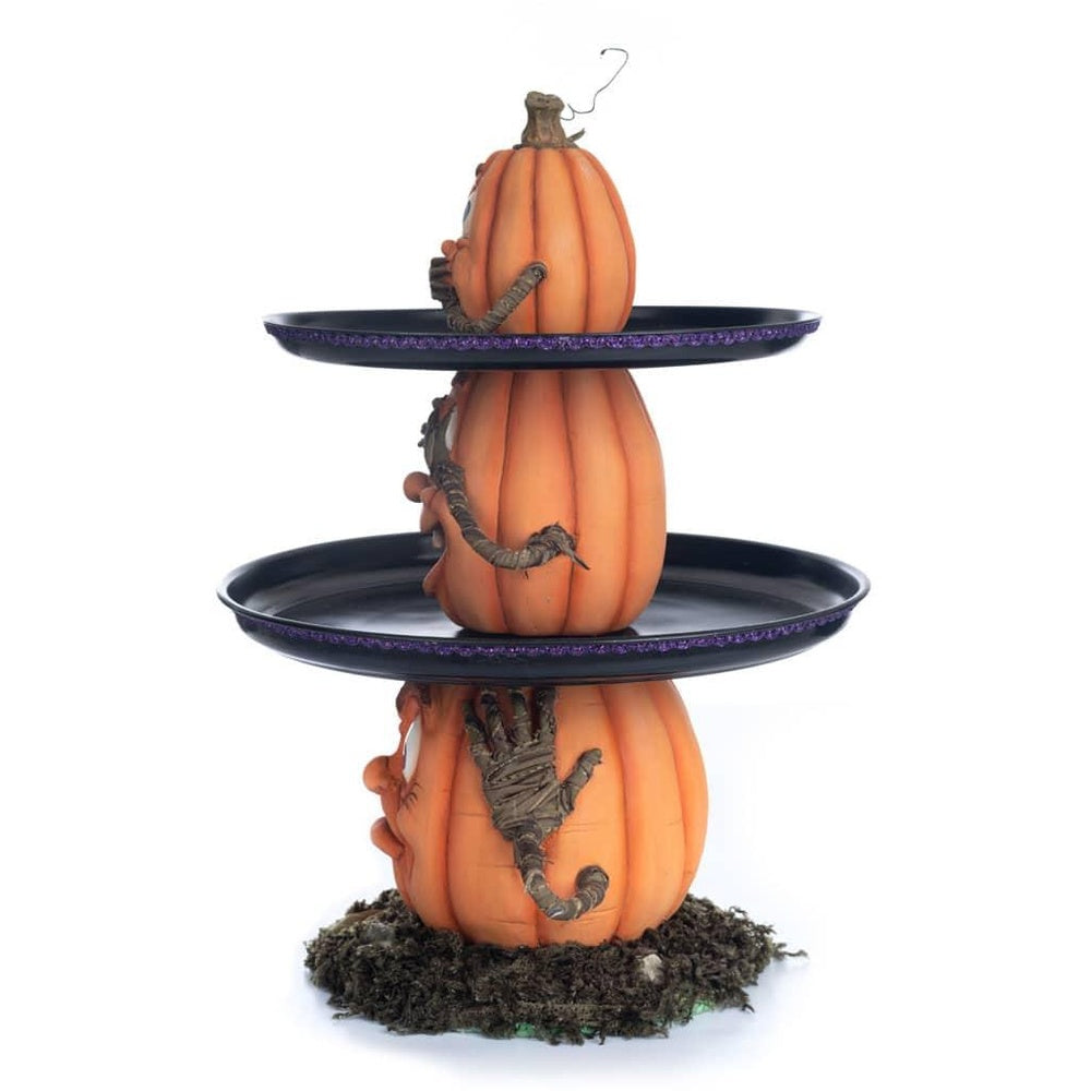 Three Wise Pumpkins Tiered Tray by Katherine's Collection  1