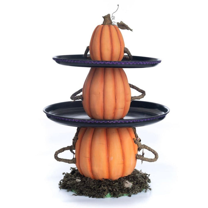 Three Wise Pumpkins Tiered Tray by Katherine's Collection  2