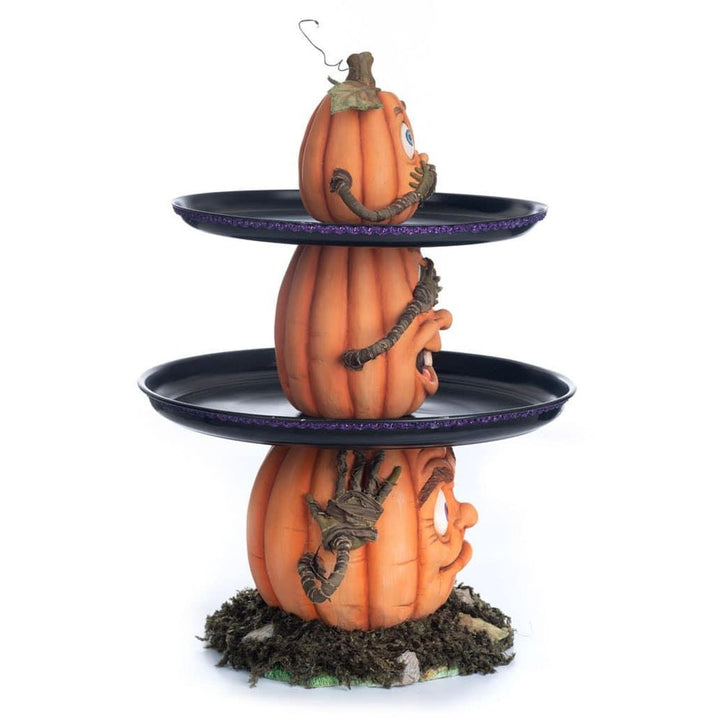 Three Wise Pumpkins Tiered Tray by Katherine's Collection  3