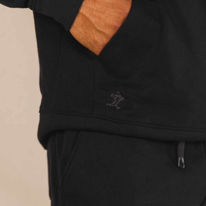 The Threat Level Midnight | Black Sexy Terry™ Men’s Lounge Hoodie