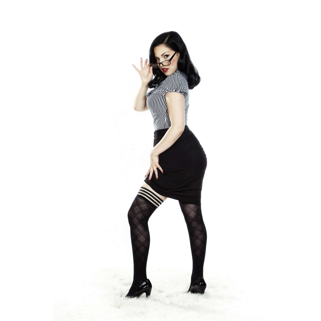 Tiffany: It Doesn't Have to Glitter to be a Diamond. Petite to Plus Size Thigh Highs