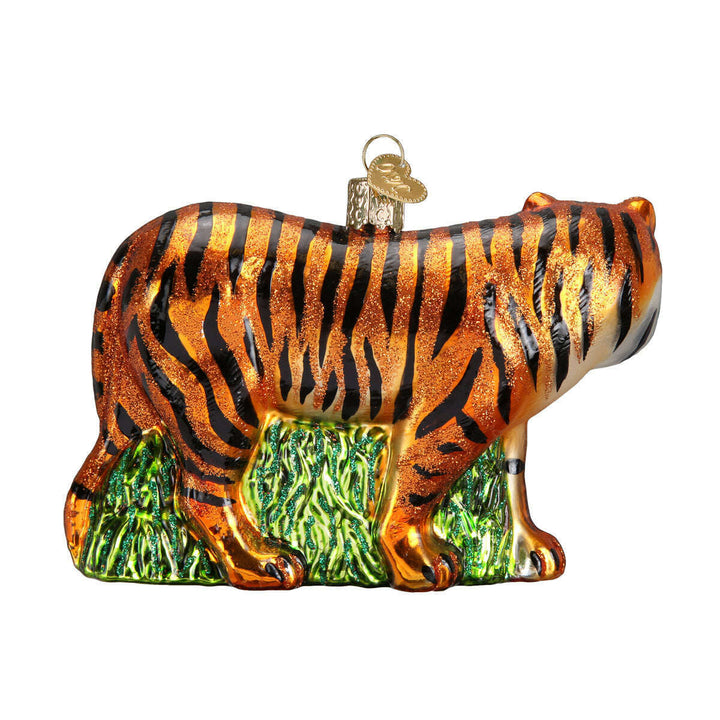 Old World Christmas Tiger Blown Glass Ornament