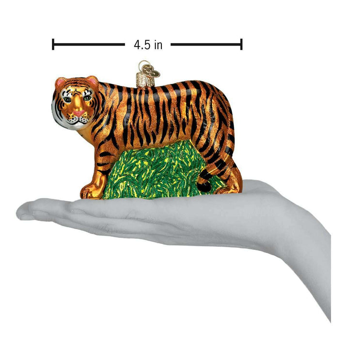 Old World Christmas Tiger Blown Glass Ornament