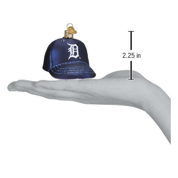 Old World Christmas Tigers Baseball Cap Blown Glass Ornament