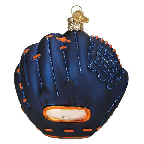 Old World Christmas Tigers Baseball Mitt Blown Glass Ornament
