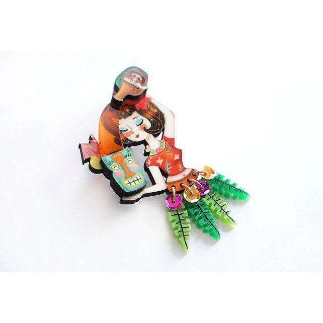 Tiki Waitress Brooch by Laliblue - Quirks!