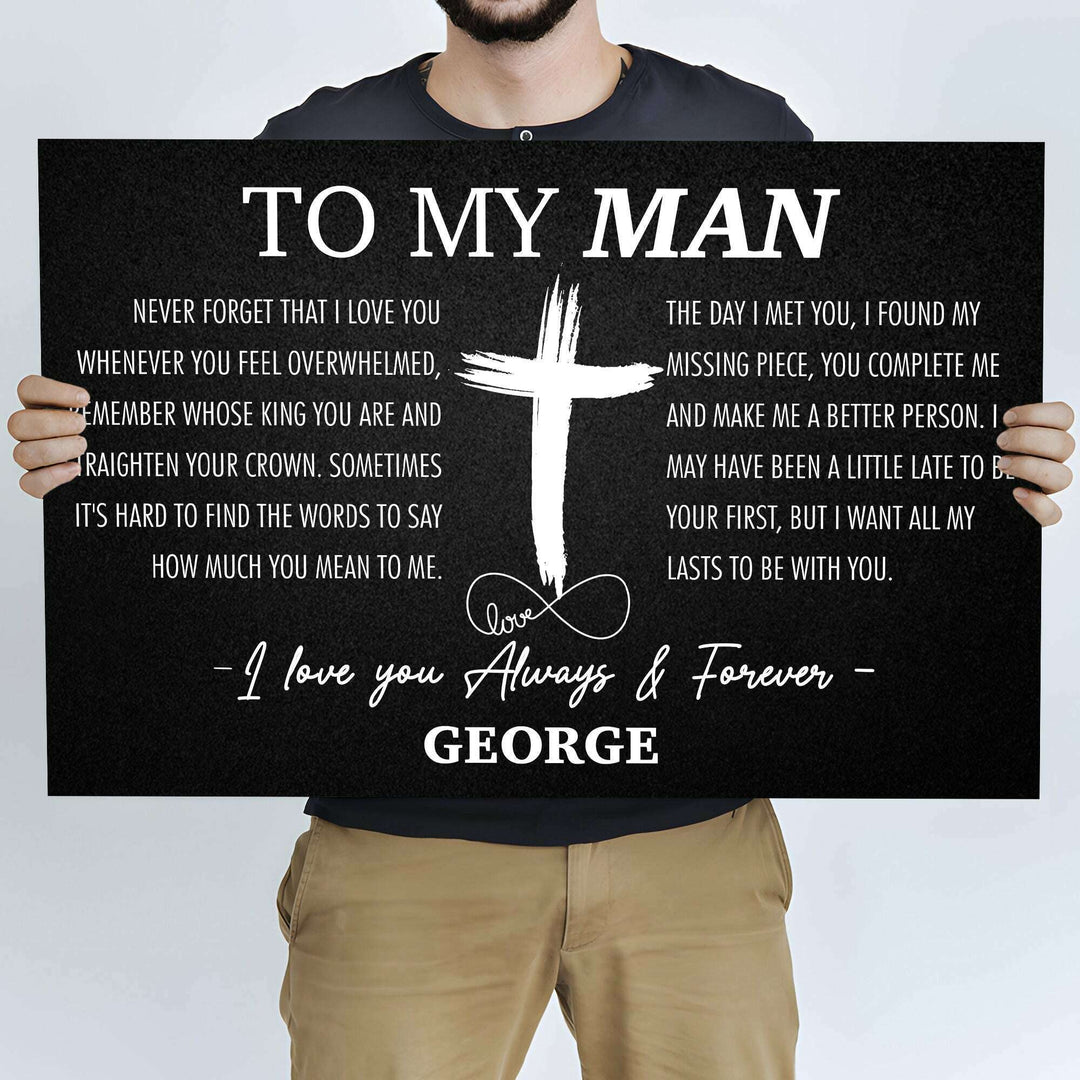 To My Man Father's Day Gift Sign
