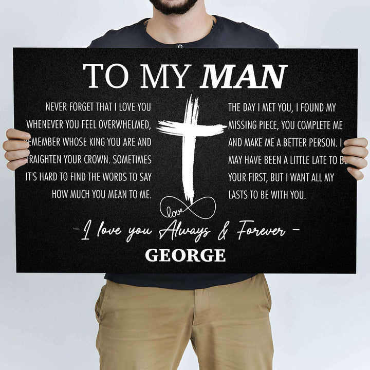 To My Man Father's Day Gift Sign