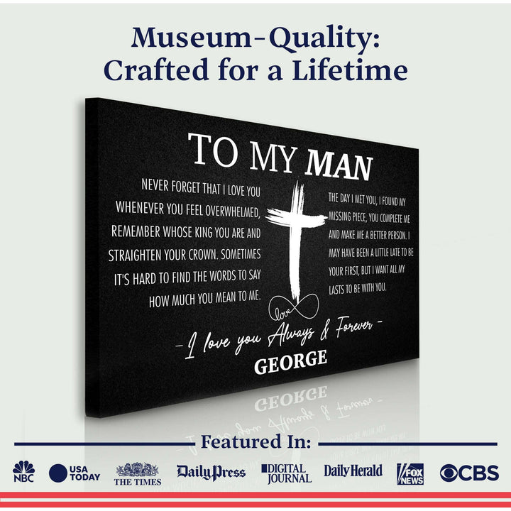 To My Man Father's Day Gift Sign