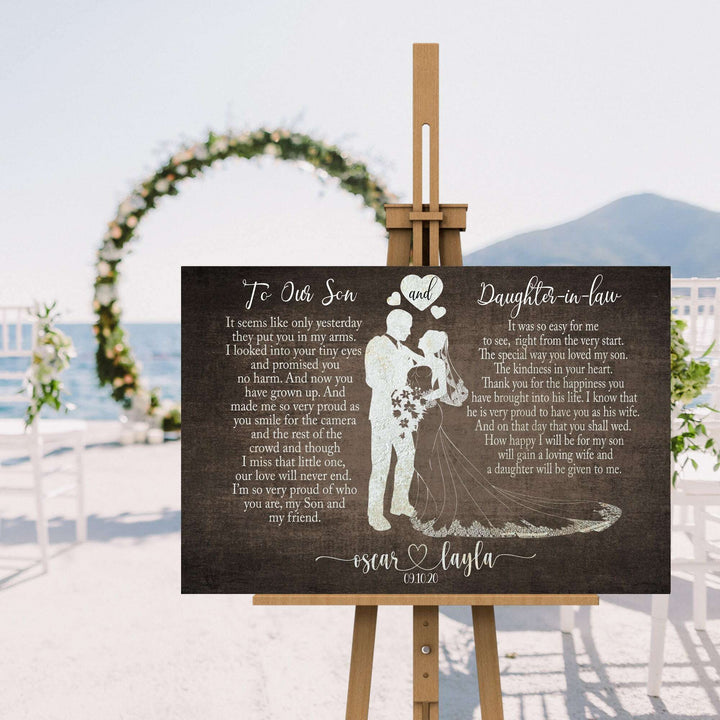 To My Son and Daughter In Law Sign