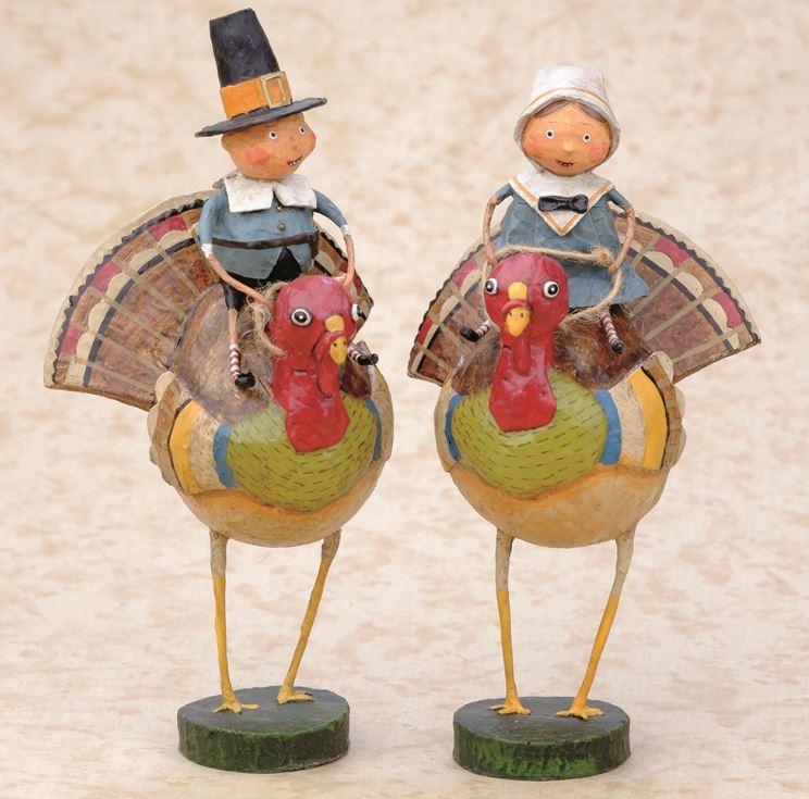 Tom & Goodie on Gobblers Lori Mitchell Collectible Figurine Set - Quirks!