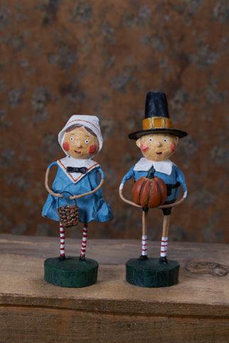 Tom & Goodie Thanksgiving Set of 2 Lori Mitchell Collectible Figurines - Quirks!