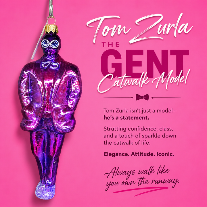 Tom Zurla Gent Catwalk Model Christmas Ornament