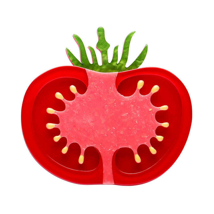 Tomato Time Brooch by Erstwilder Brooch