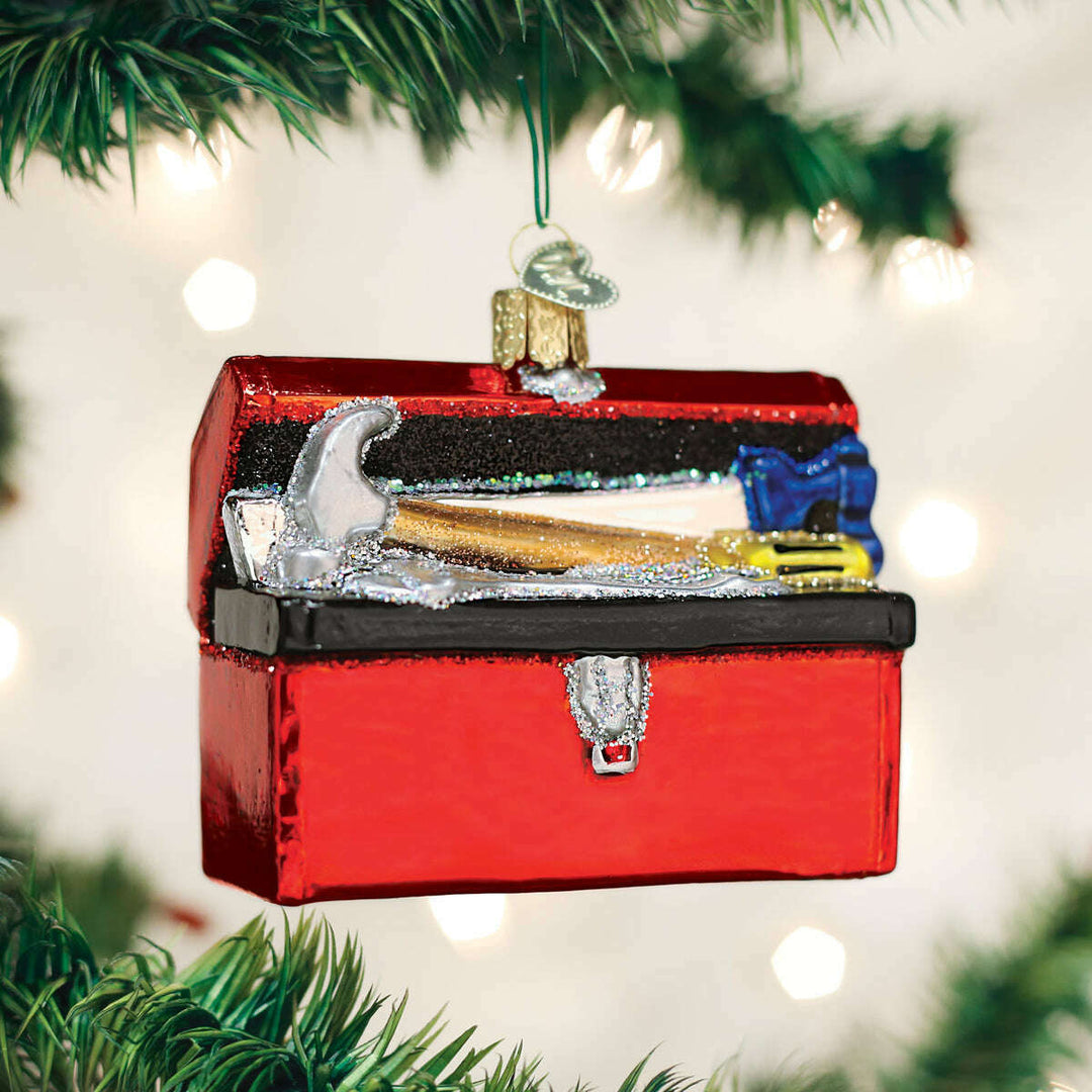 Old World Christmas Toolbox Blown Glass Ornament