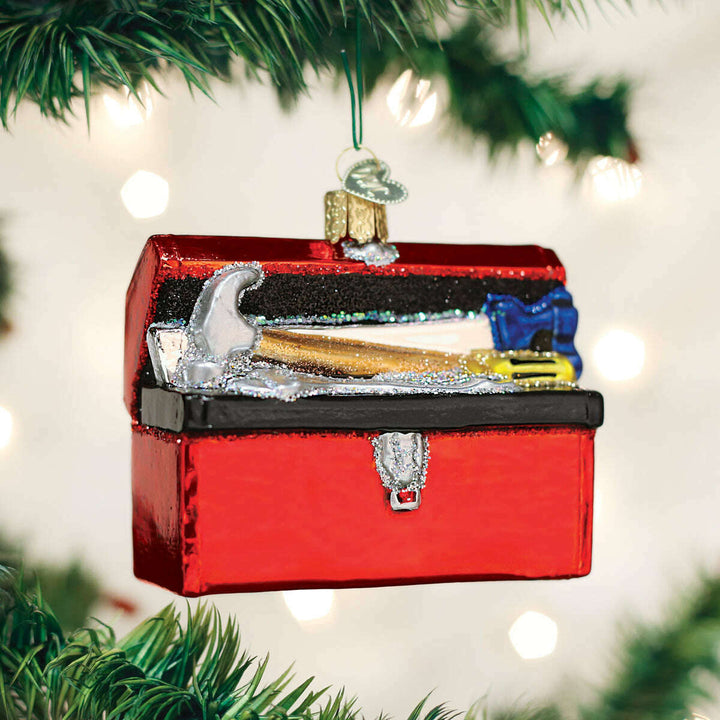 Old World Christmas Toolbox Blown Glass Ornament
