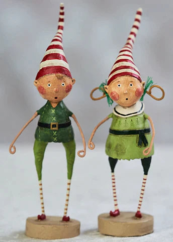 Tootsie & Tinker Twinkle Elves Set of 2 Lori Mitchell Figurines - Quirks!