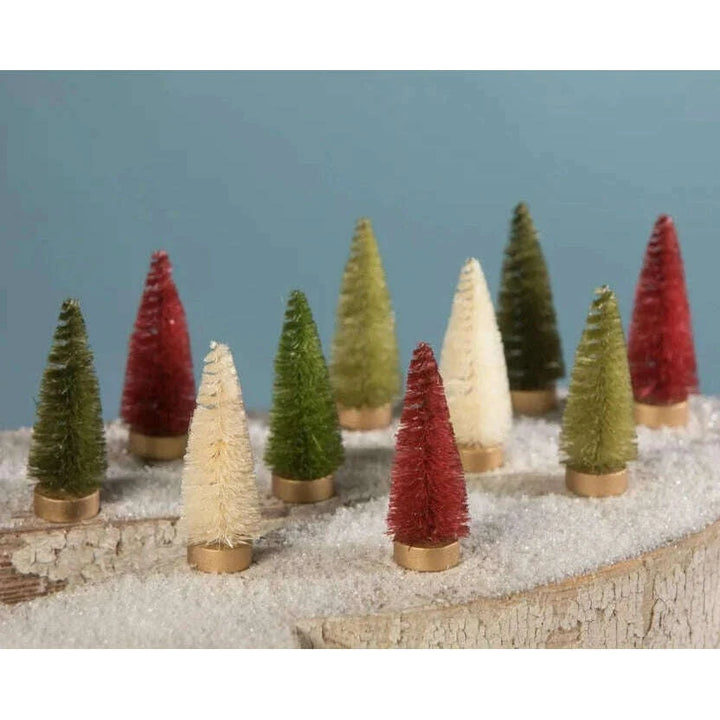 vintage bottle brush trees