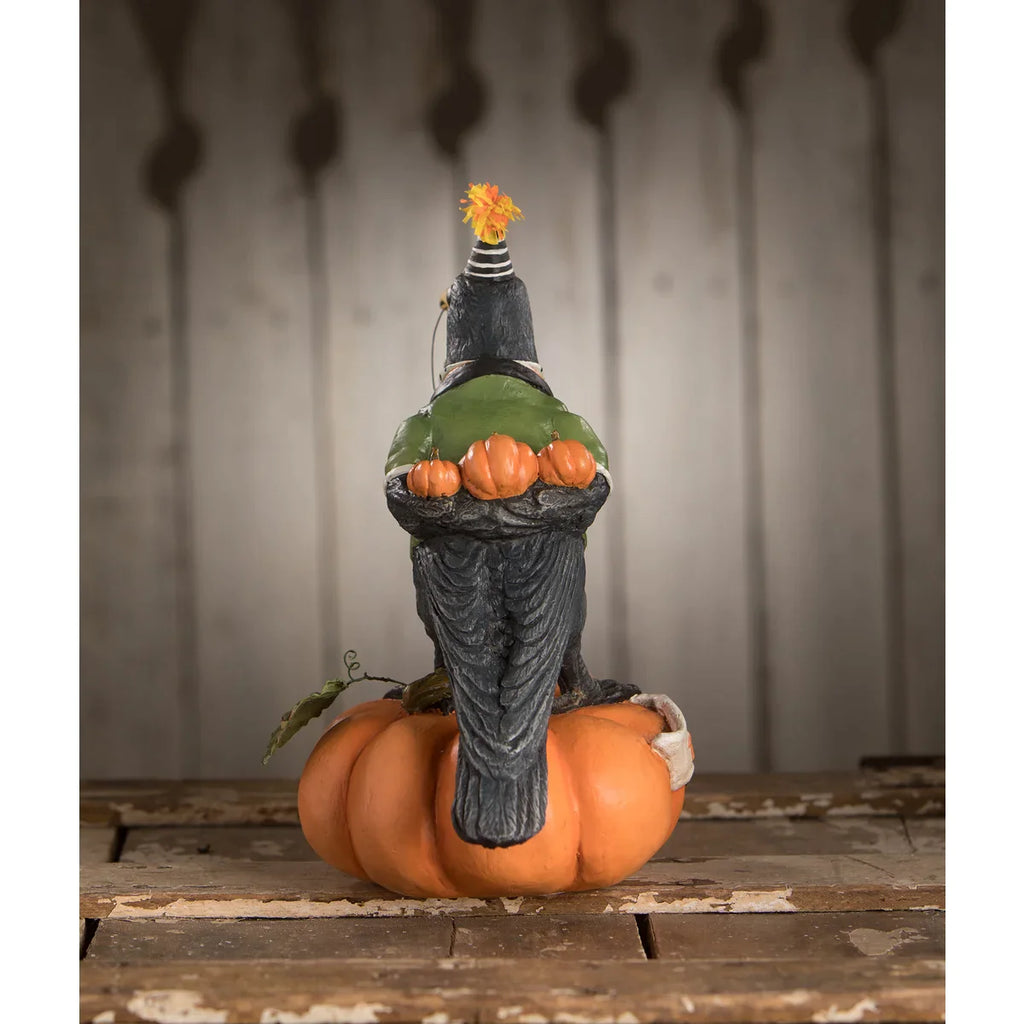 Tricky Crow on Pumpkin by Bethany Lowe - Quirks!