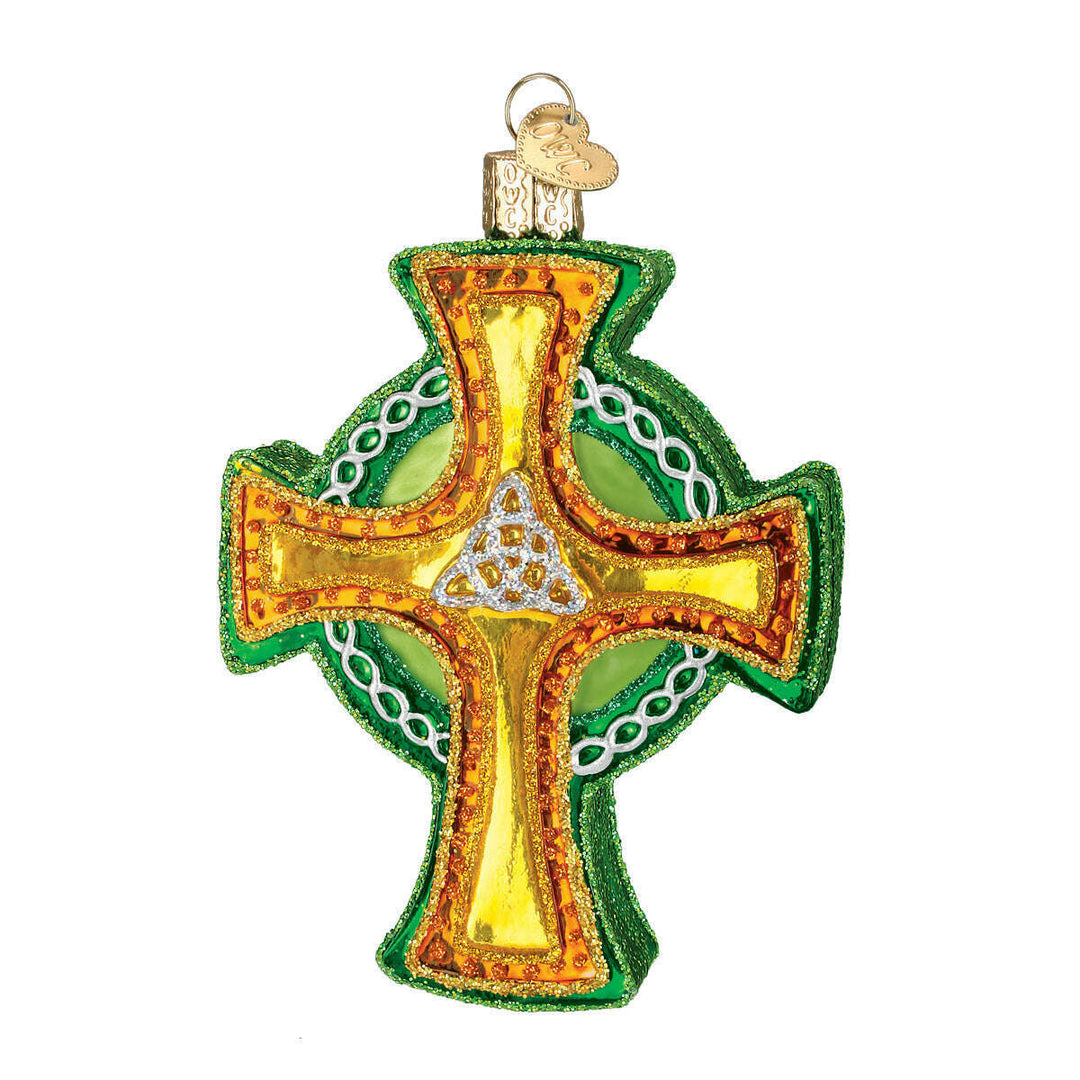 Old World Christmas Trinity Cross Blown Glass Ornament