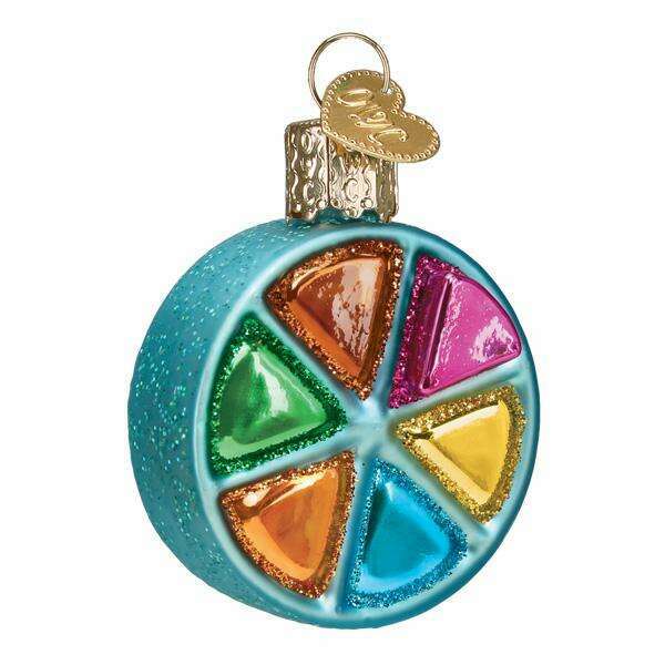 Old World Christmas Trivial Pursuit Blown Glass Ornament