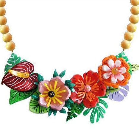 Tropical Flowers Necklace by Laliblue - Quirks!