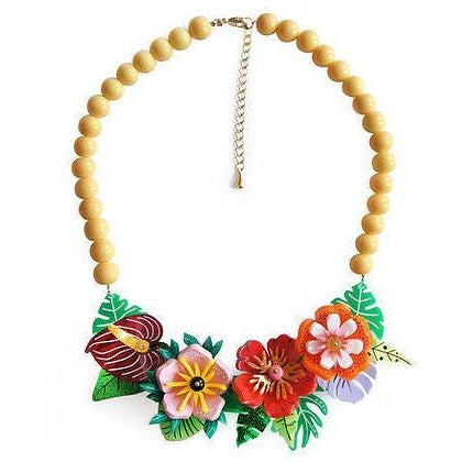 Tropical Flowers Necklace by Laliblue - Quirks!