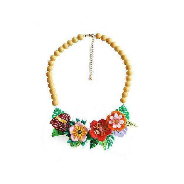 Tropical Flowers Necklace by Laliblue - Quirks!