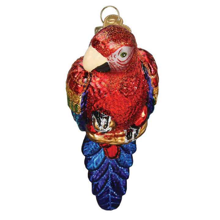 Old World Christmas Tropical Parrot Blown Glass Ornament