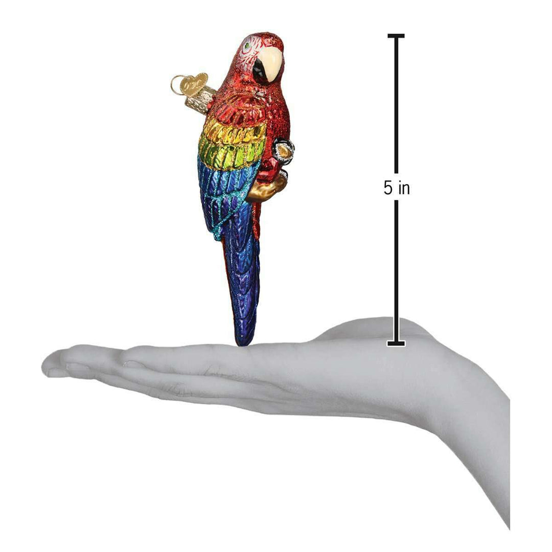 Old World Christmas Tropical Parrot Blown Glass Ornament