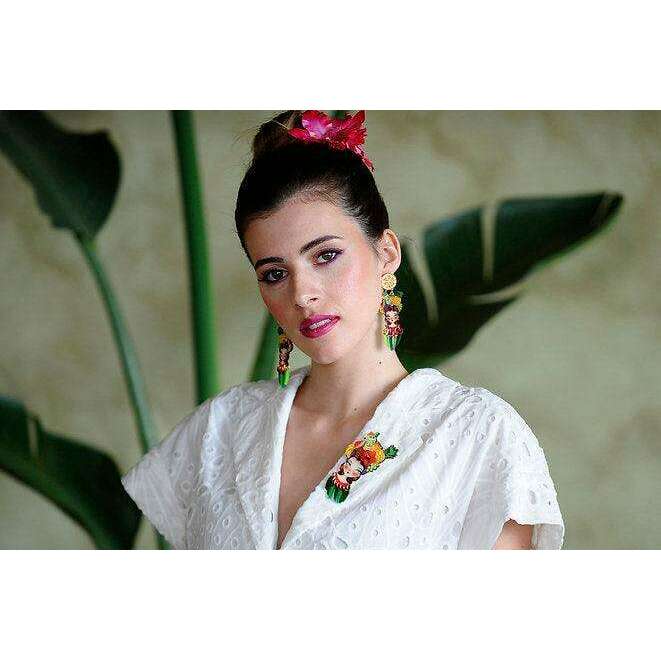 Tropical Tiki Girl Brooch by Laliblue - Quirks!