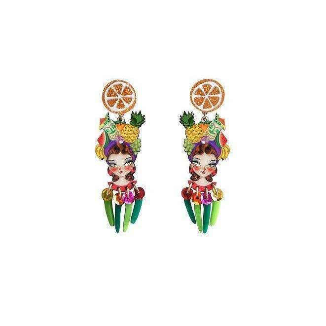 Tropical Tiki Girl Earrings by Laliblue - Quirks!