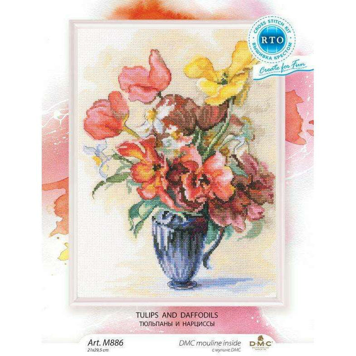 Tulips and daffodils M886 Counted Cross Stitch Kit